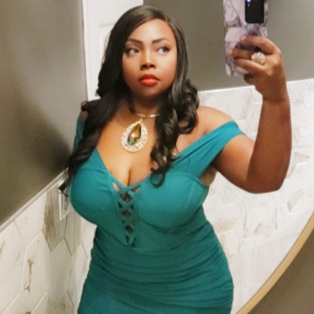 Fashion Nova teal bandage dress